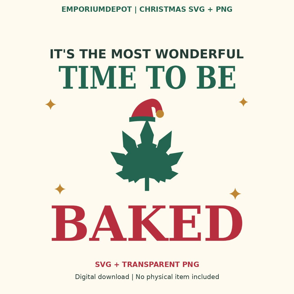 Time to Be Baked — Christmas SVG and PNG digital design