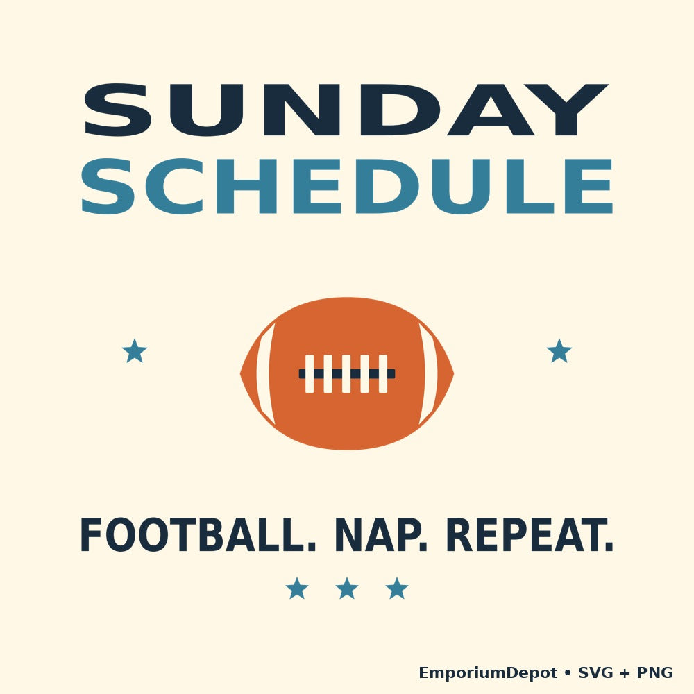 Sunday Schedule — Football. Nap. Repeat.