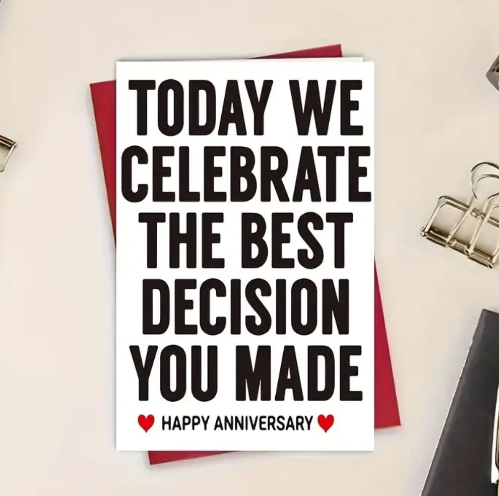 Men’s Humorous Anniversary Card Perfect For a Great Laugh