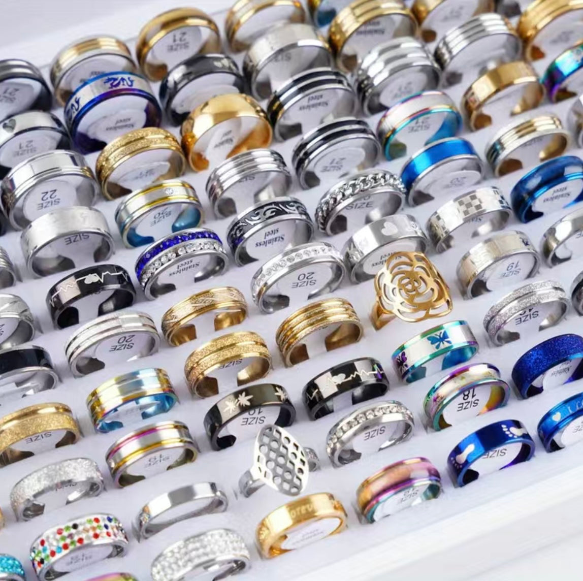 Mystery Ring Jewelry Box (5Rings) Random Rings and Sizes