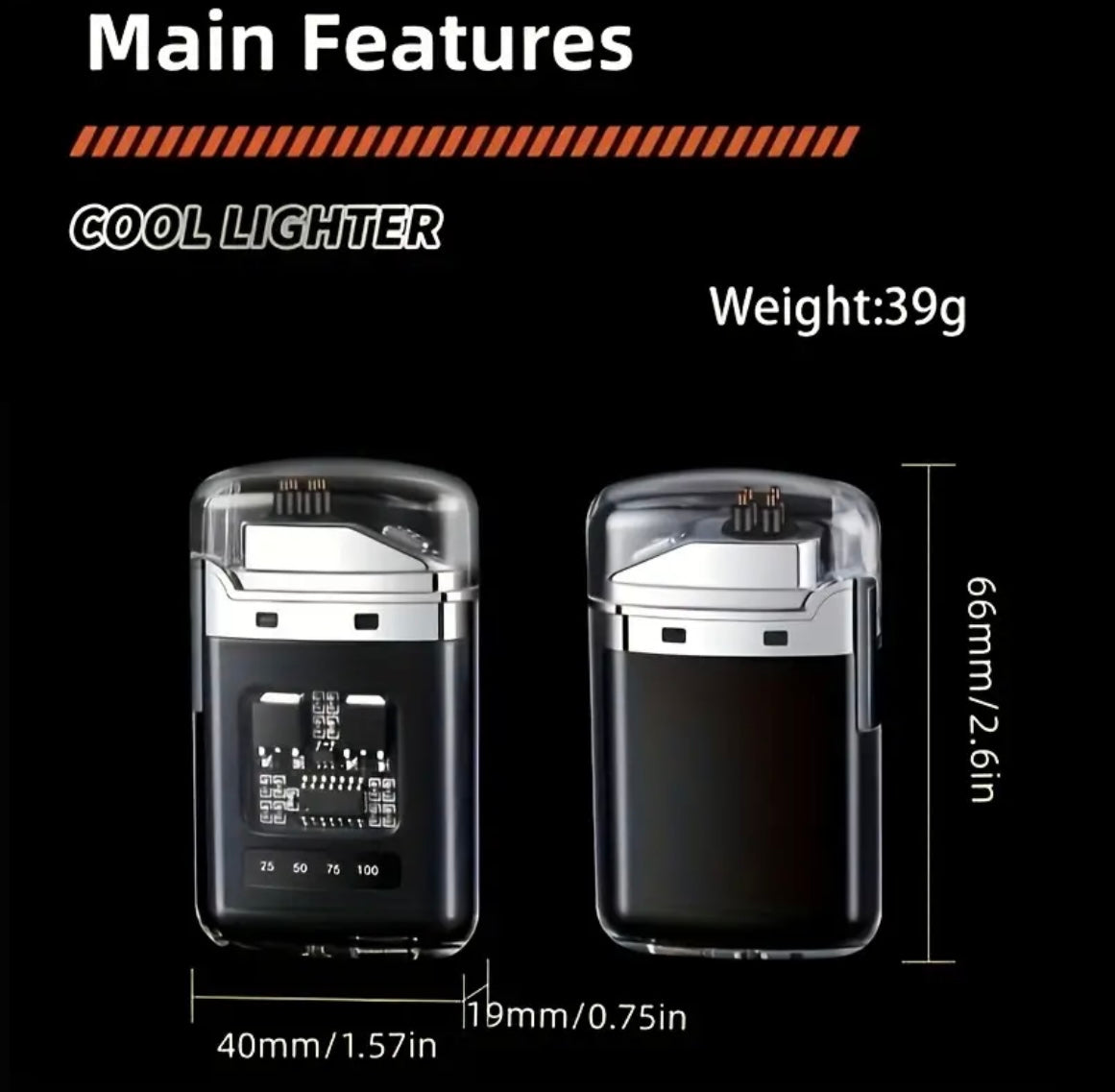 Rechargeable Mini Duel Arc Plasma Lighter