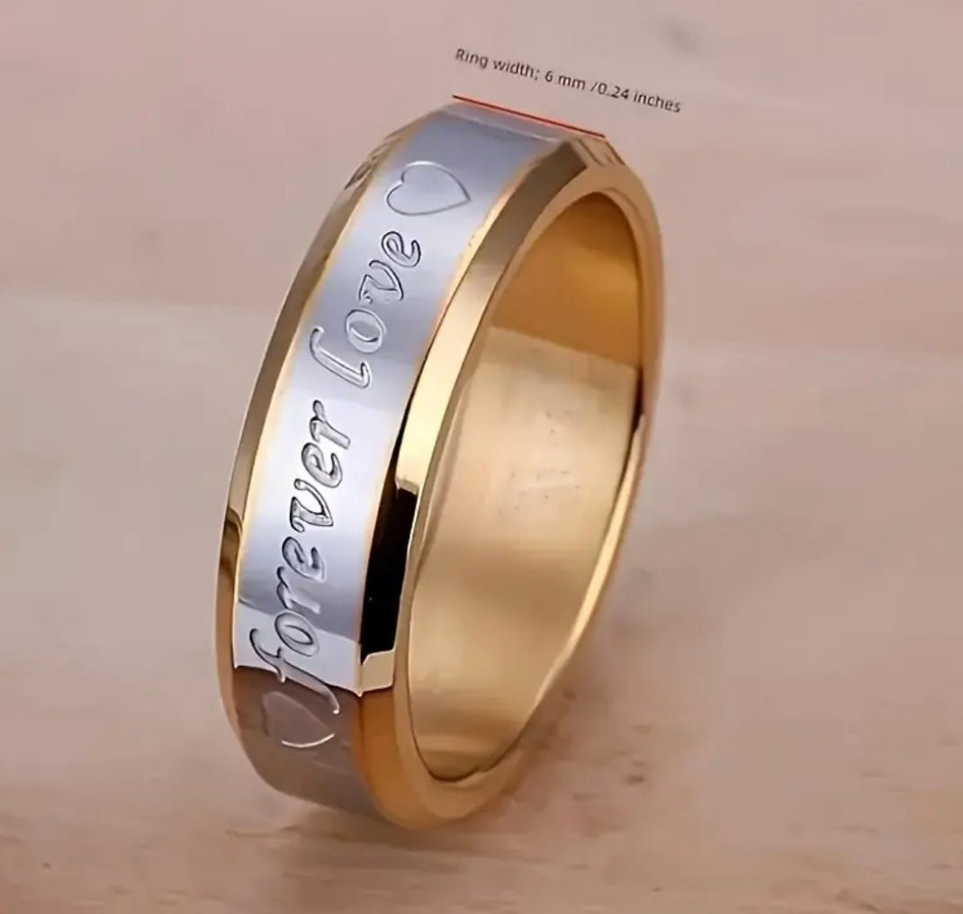 1 pc Custom Designed Vintage Forever Love Promise Ring Fashion Unisex - EmporiumDepot