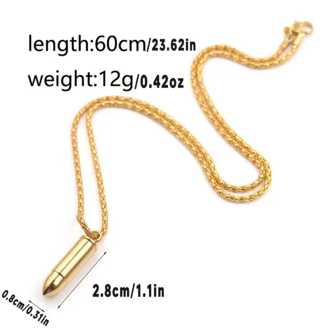 1 pc Custom Pendant and Chain Unisex Great Gift Fashion Jewelry - EmporiumDepot