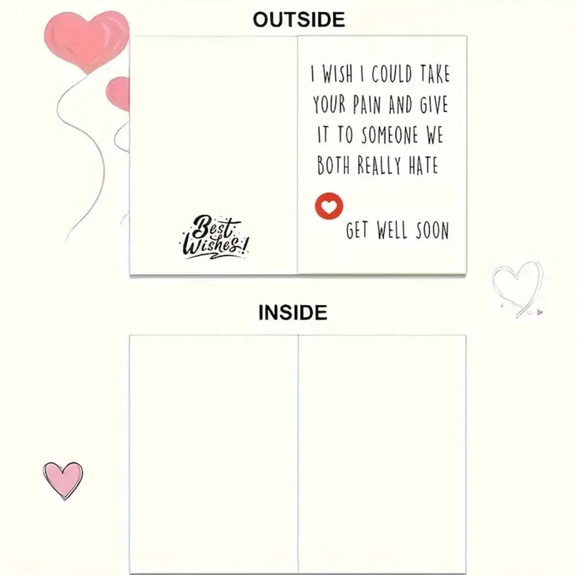 1 pc Get Well Soon Greeting Gift Card - EmporiumDepot