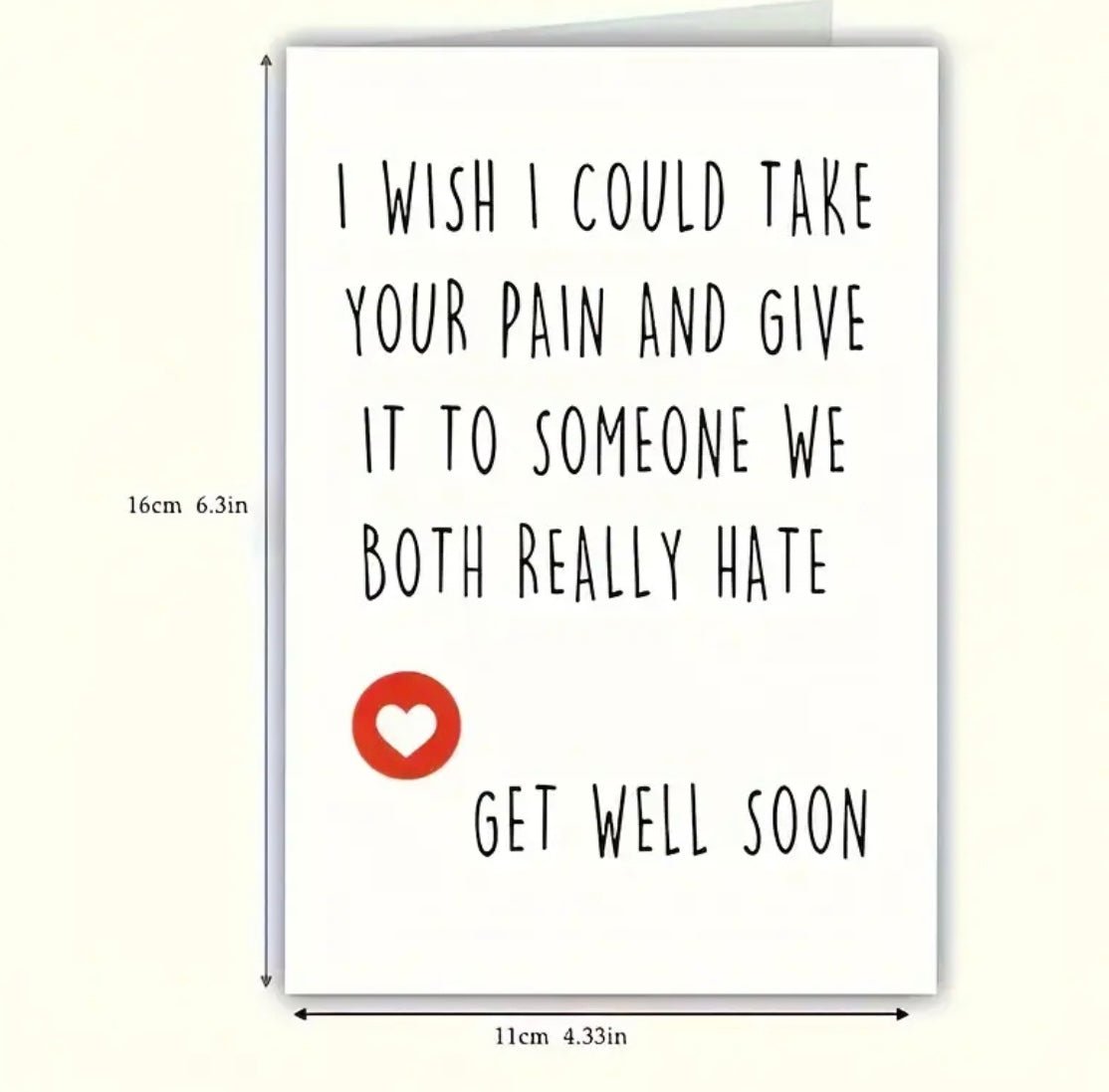 1 pc Get Well Soon Greeting Gift Card - EmporiumDepot