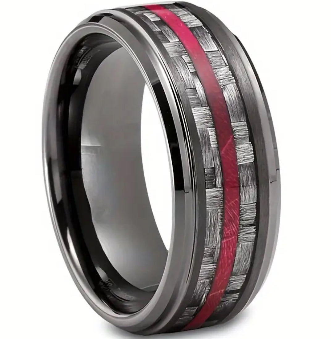 Fashion 8mm Gun Black Ring High Quality Stainless Steel Ring