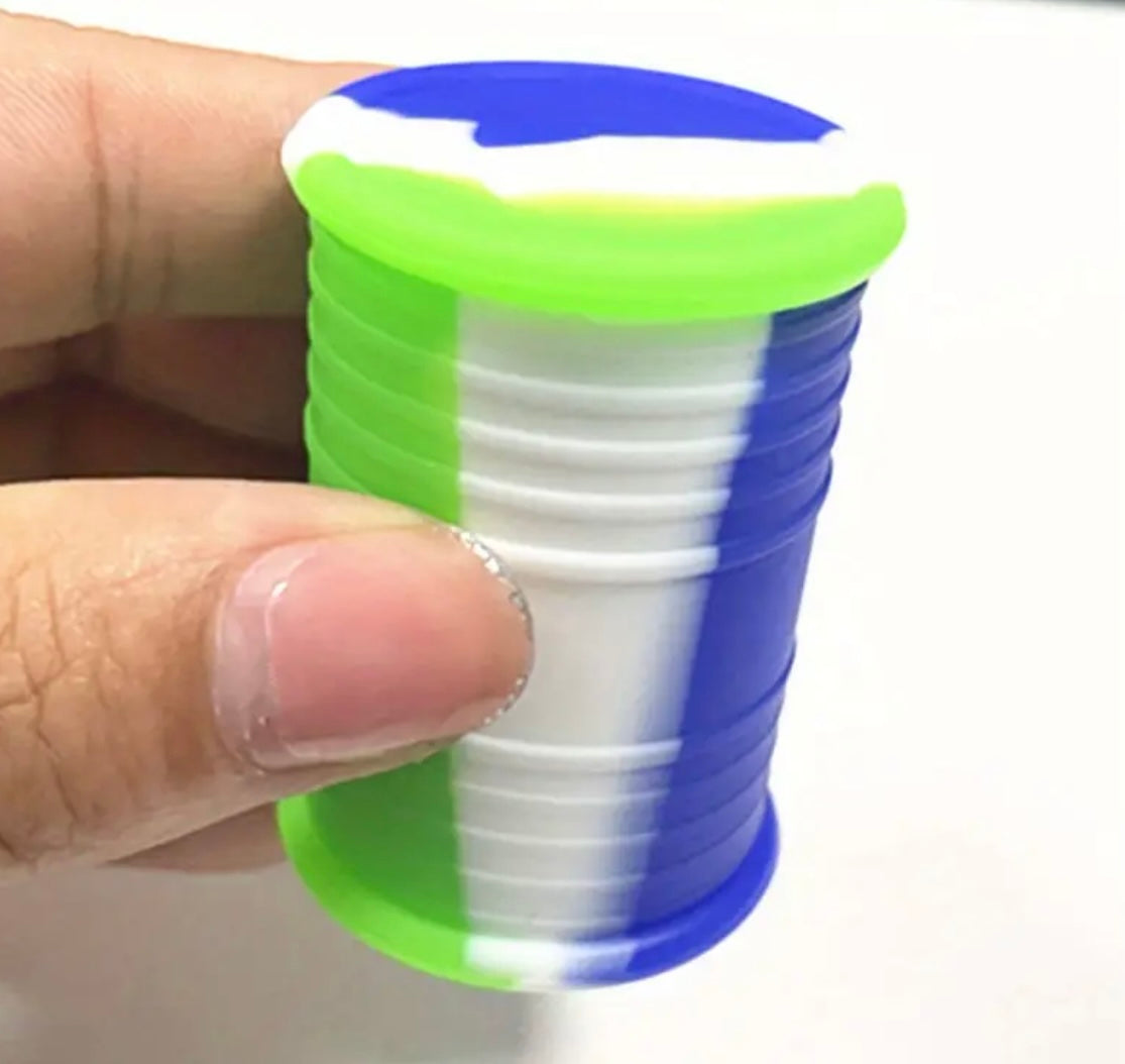 Silicone storage container sealed nonstick wax jar