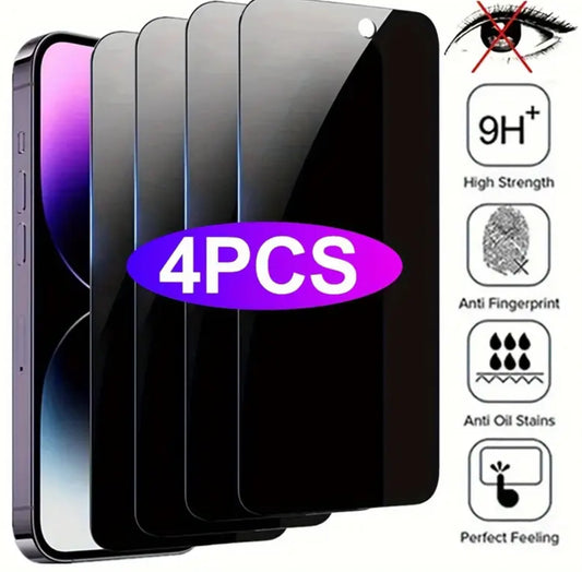 4 Pack Tempered Glass Screen Protector For iPhone 16 Pro Max