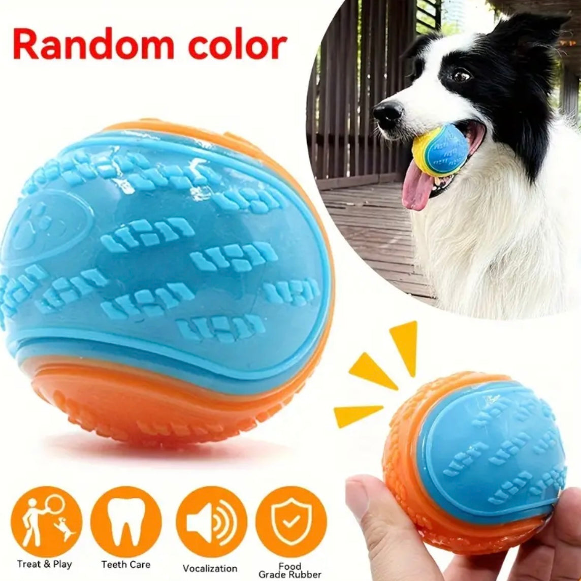 1 pc Random Color Interactive Dog Toy Squeaker Chew Toy