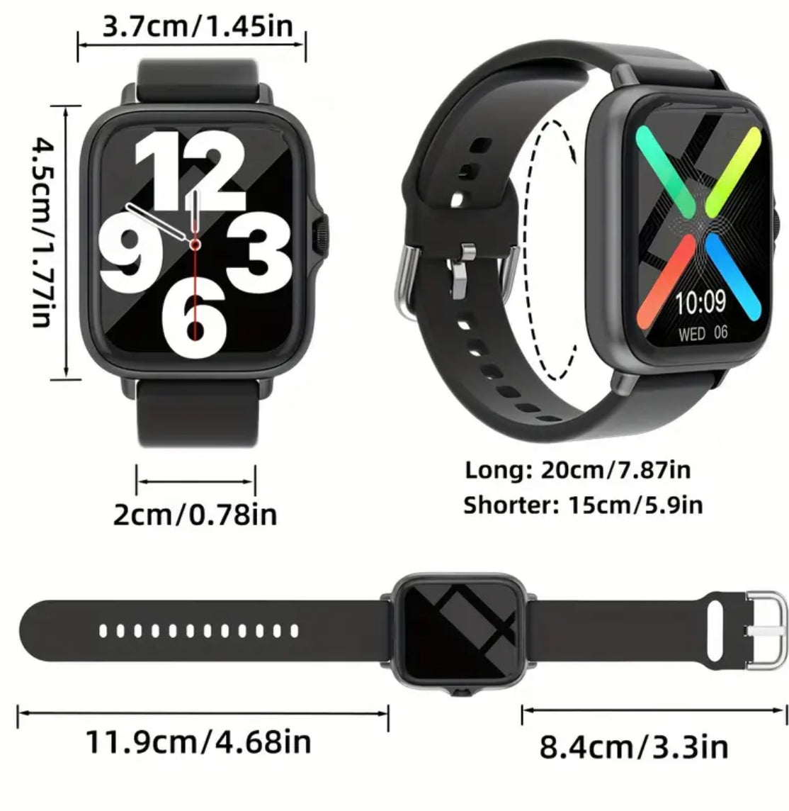 1.83 Inch Full Touch Display Waterproof Smartwatch