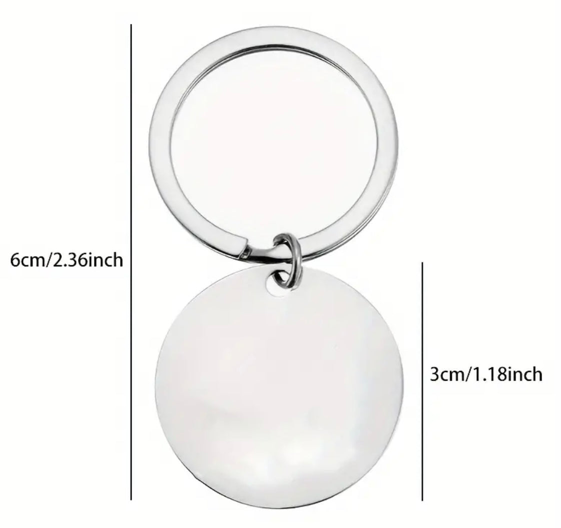 1 pc Stainless Steel Funny Loving Sober Keychain