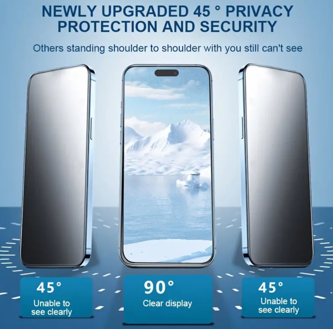 2 Pack Privacy Plus Matte Tempered Glass for iPhone 16 Pro Max