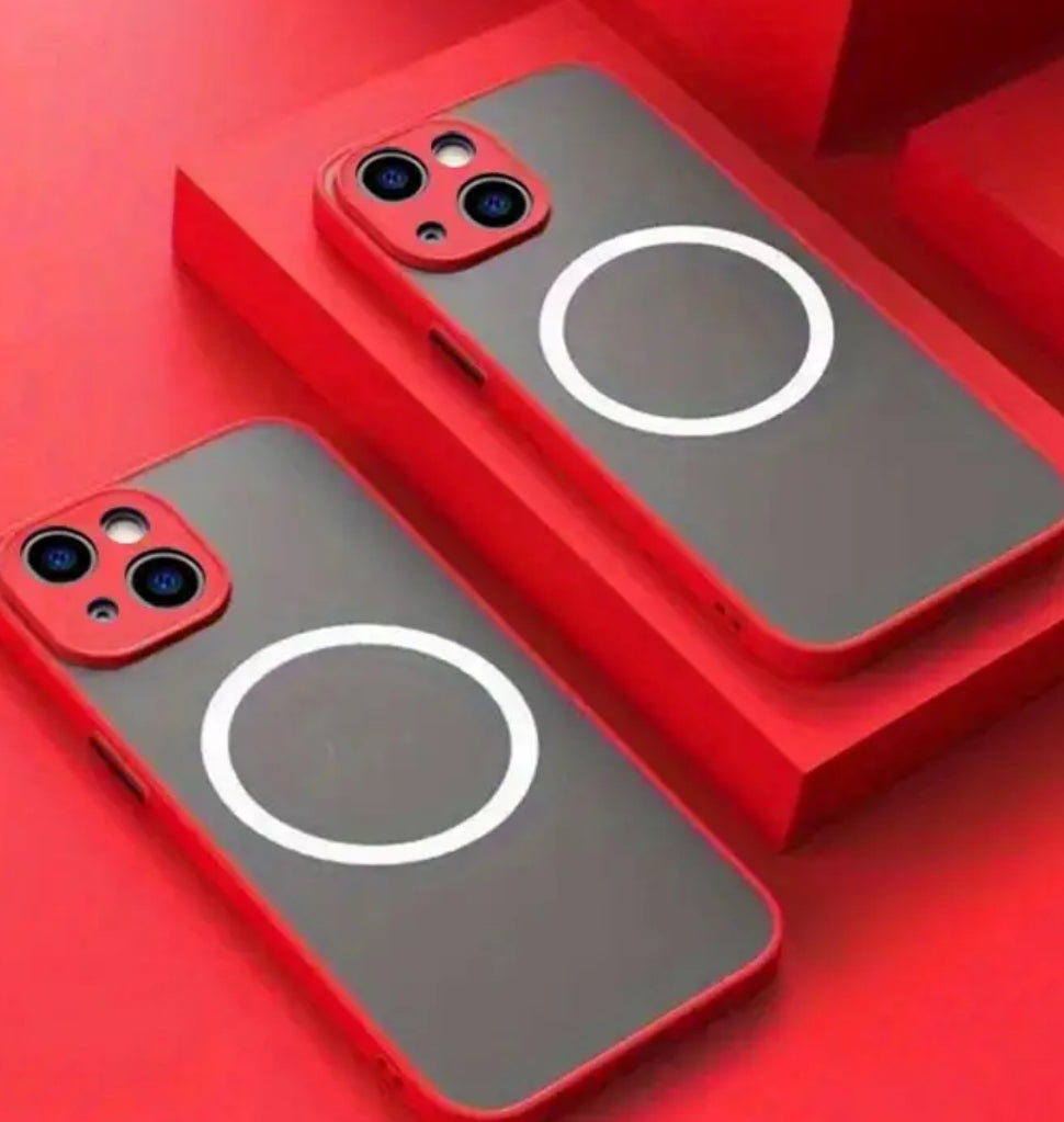 iPhone 16 Pro Blue Luxury Matte Magnetic Bumper Protection Case