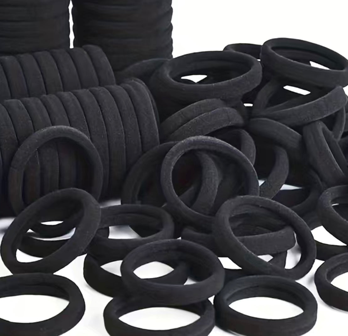 100 pcs Simple Style Elastic Hair Ties