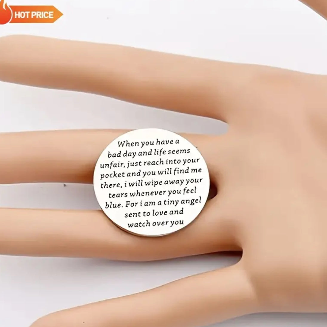 Guardian Angel Pocket Coin With Inspirational Quotes