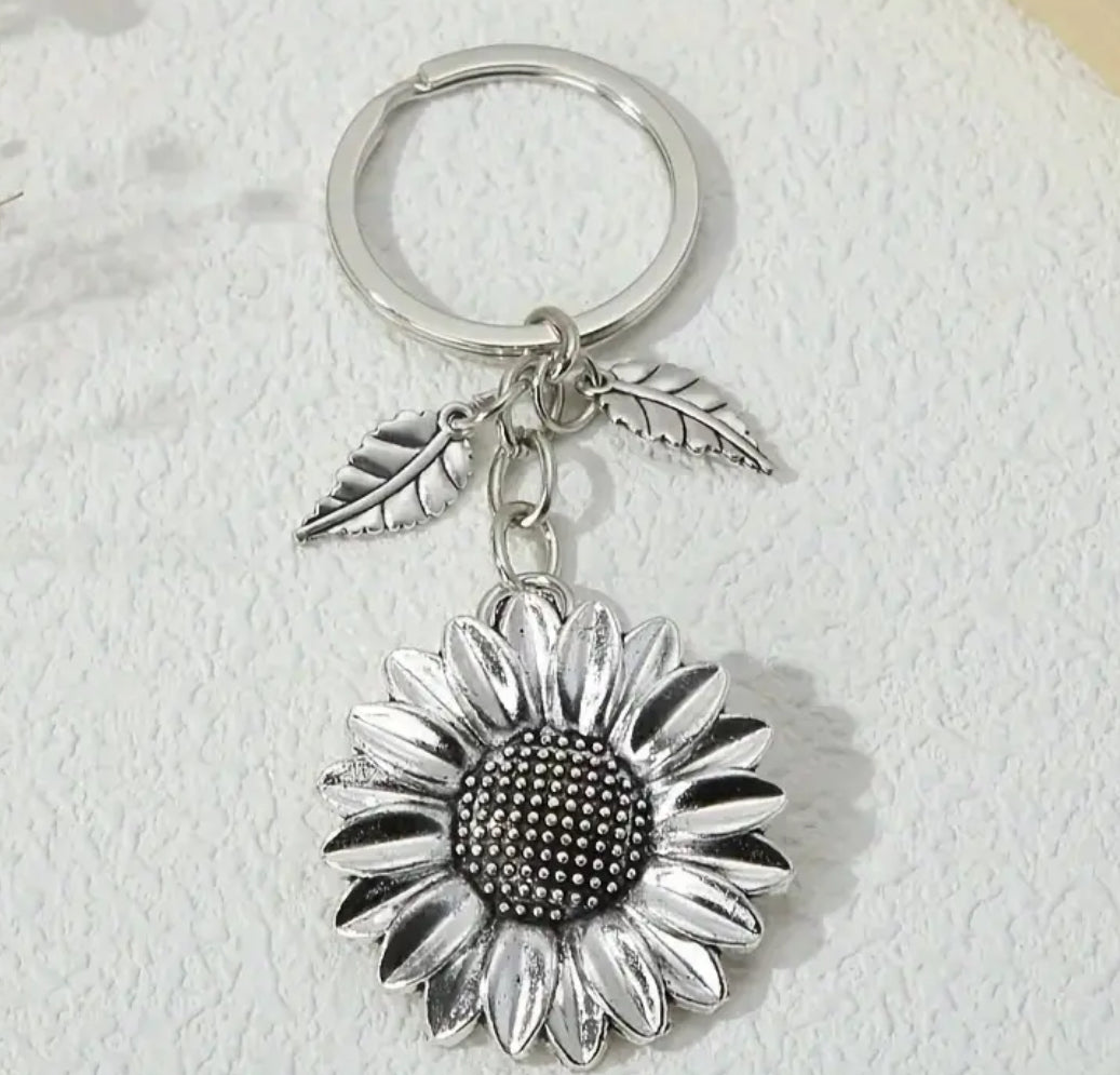 Vintage Boho Style Sunflower Keychain