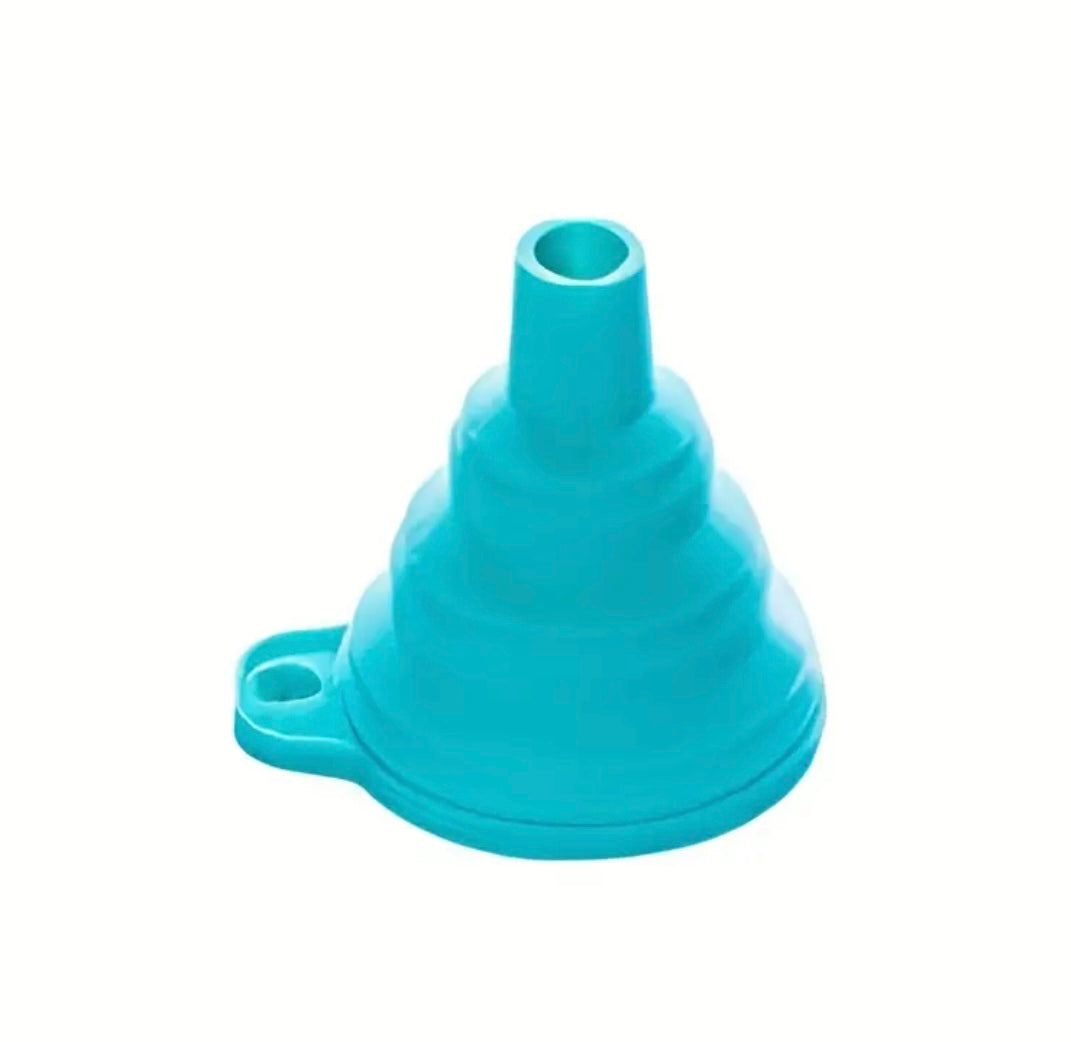 3 pcs colorful pack mini silicone fold up funnel for easy storage