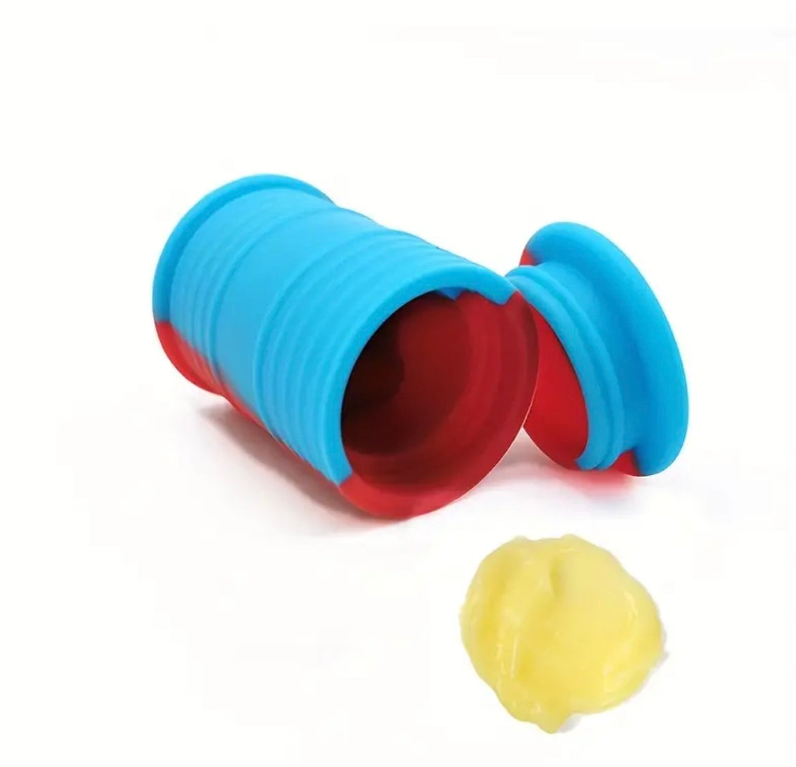 Silicone storage container sealed nonstick wax jar
