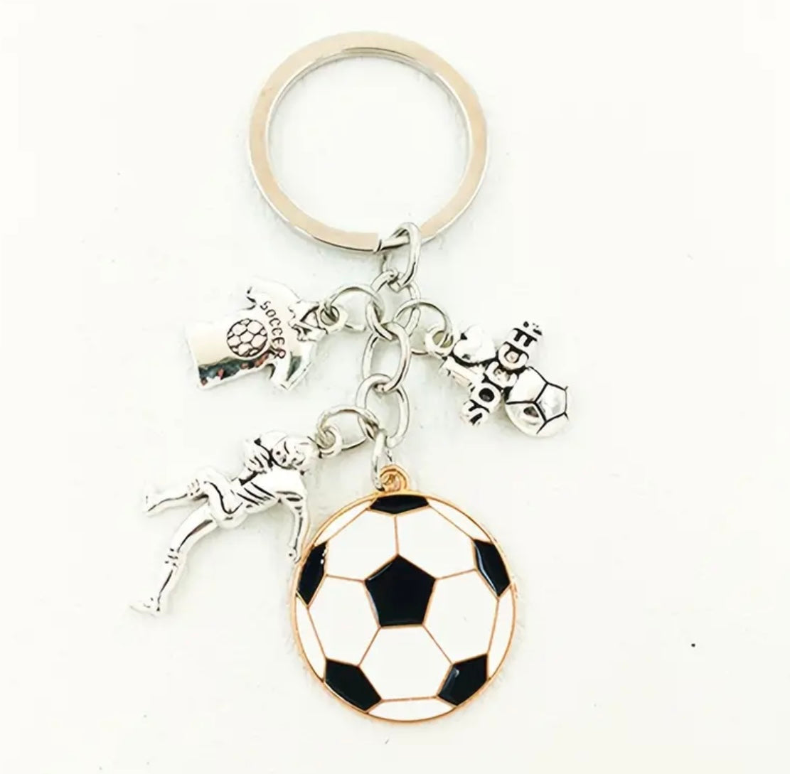 1 pc Sports Style Soccer Custom Made Keychain