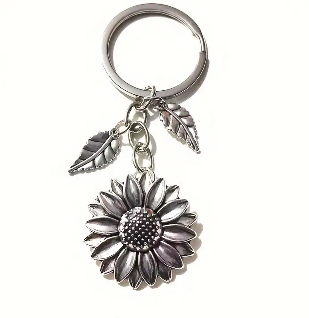 Vintage Boho Style Sunflower Keychain