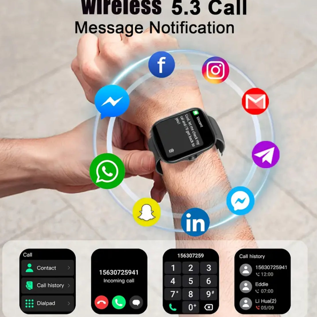 2025 New Touchscreen Dual Band Smart Watch