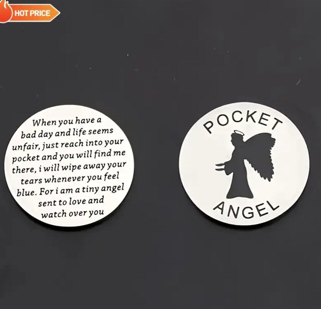 Guardian Angel Pocket Coin With Inspirational Quotes