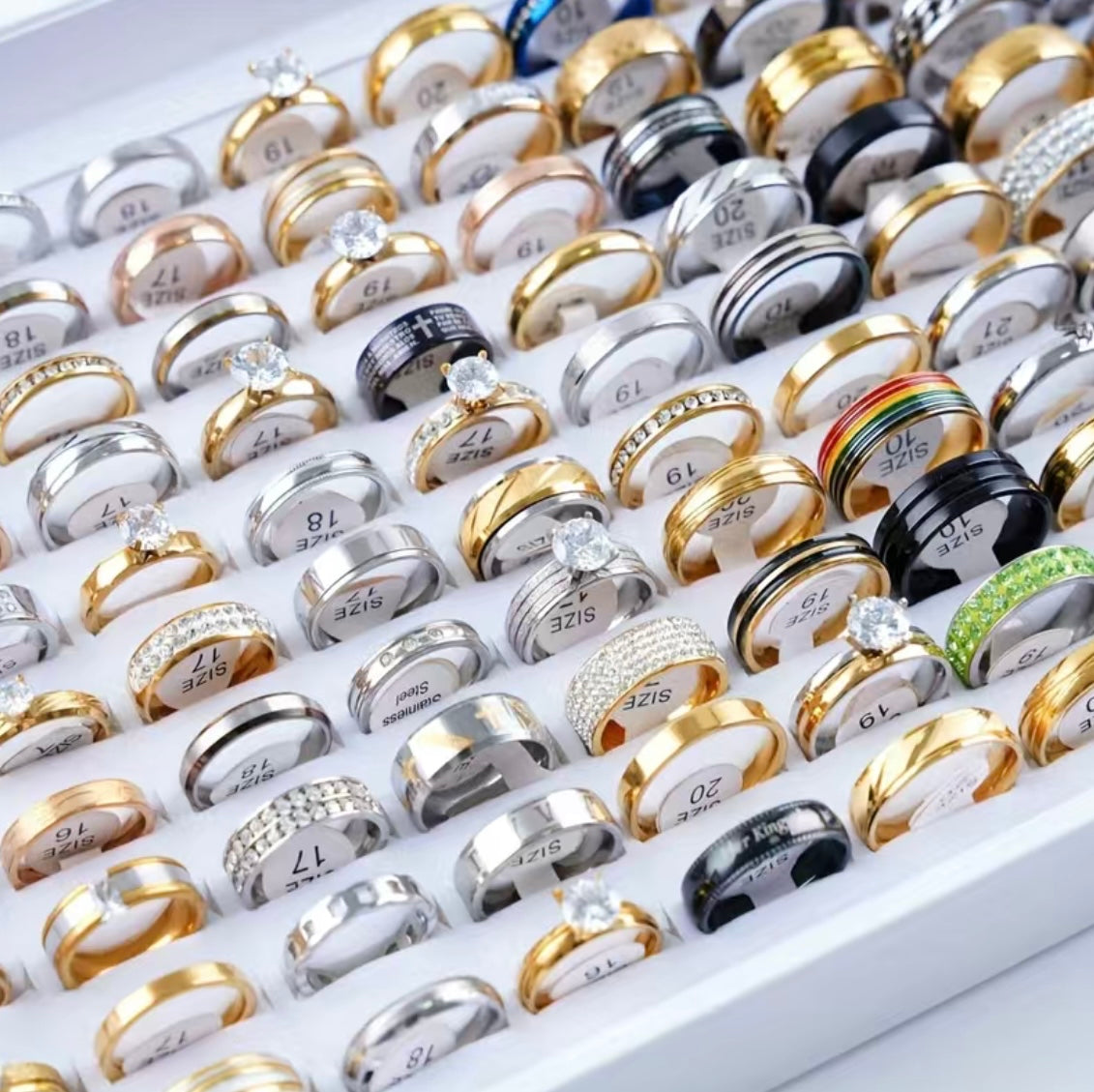 Mystery Ring Jewelry Box (5Rings) Random Rings and Sizes