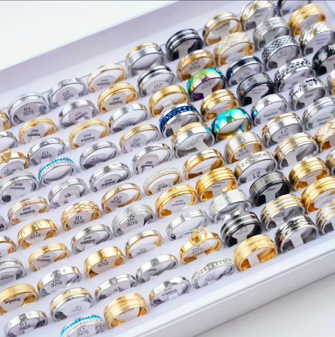 Mystery Ring Jewelry Box (5Rings) Random Rings and Sizes