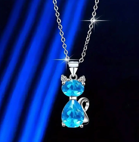 Custom made Cute Cat Pendant & Necklace Fashion Jewelry