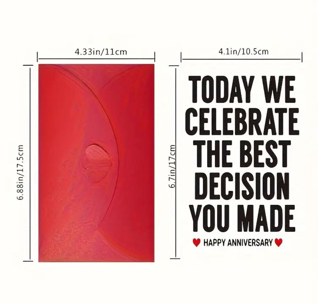 Men’s Humorous Anniversary Card Perfect For a Great Laugh