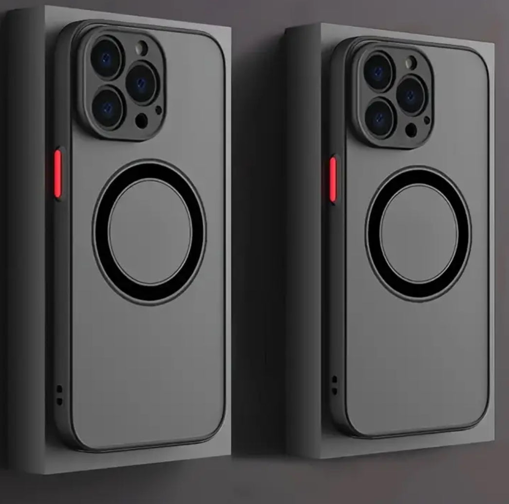 iPhone 16 Pro Blue Luxury Matte Magnetic Bumper Protection Case