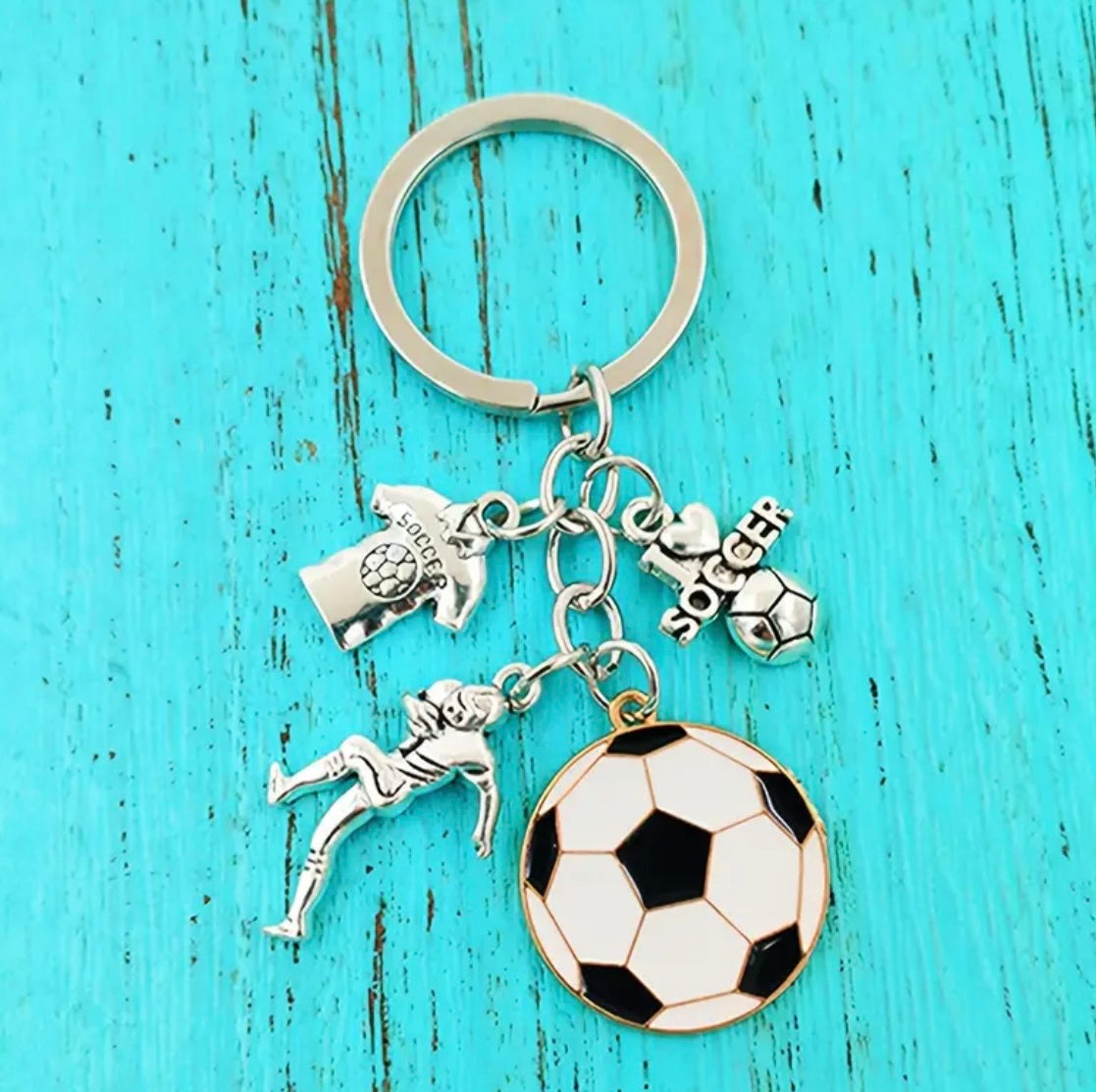 1 pc Sports Style Soccer Custom Made Keychain