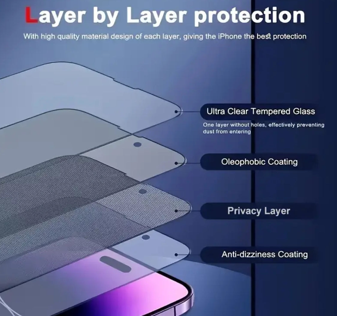 4 Pack Tempered Glass Screen Protector For iPhone 16 Pro Max