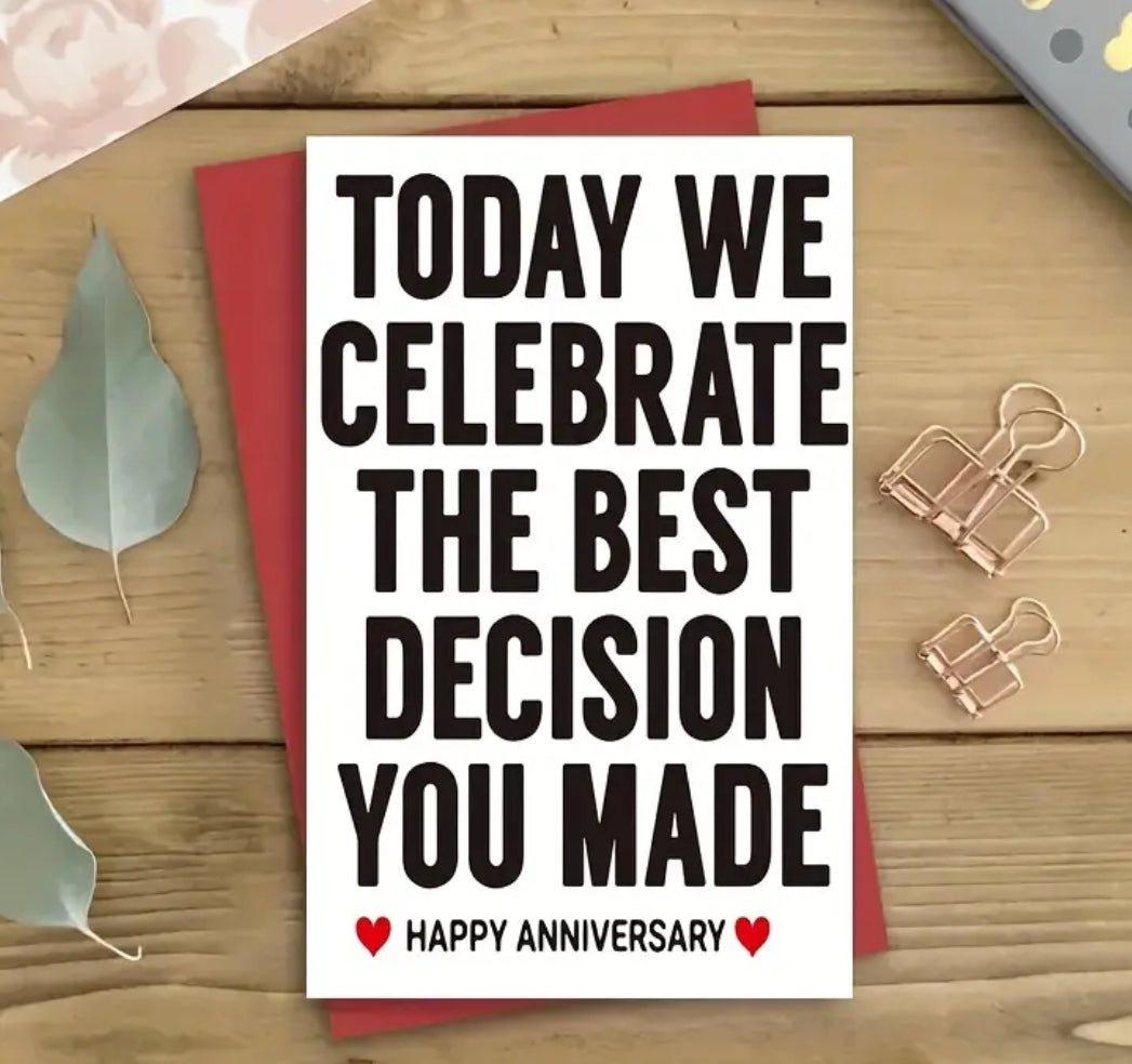 Men’s Humorous Anniversary Card Perfect For a Great Laugh