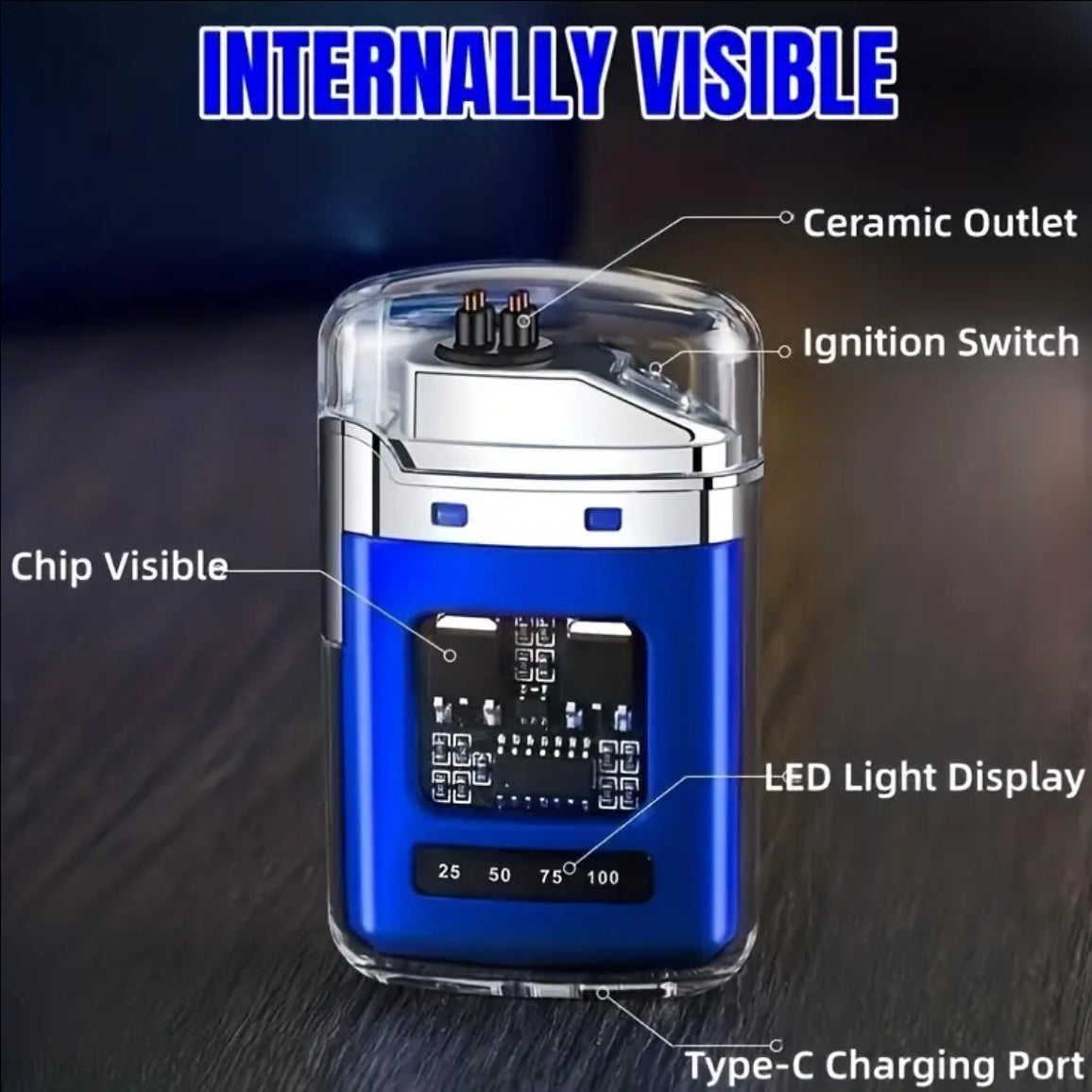 Rechargeable Mini Duel Arc Plasma Lighter