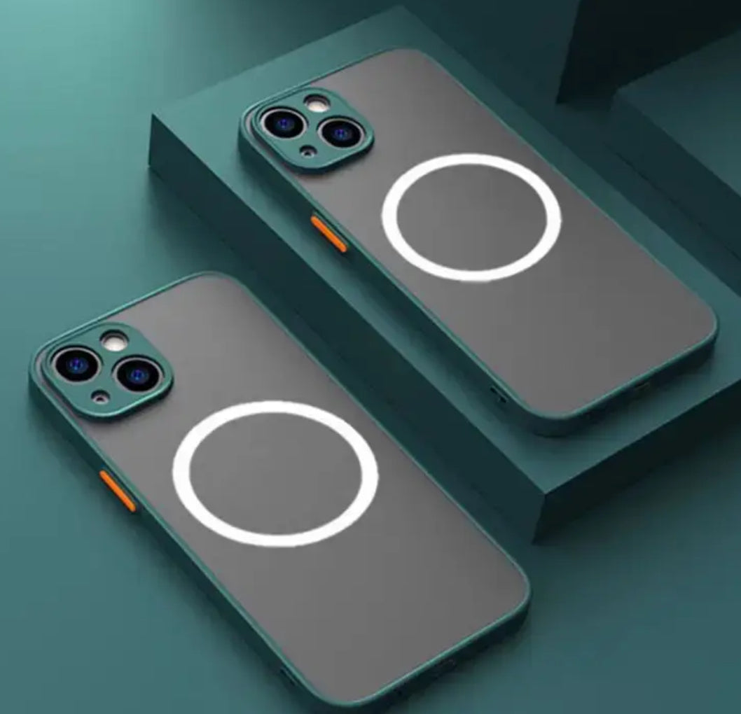 iPhone 16 Pro Blue Luxury Matte Magnetic Bumper Protection Case