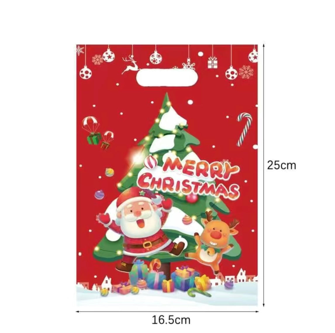 10pack Red Christmas Bags