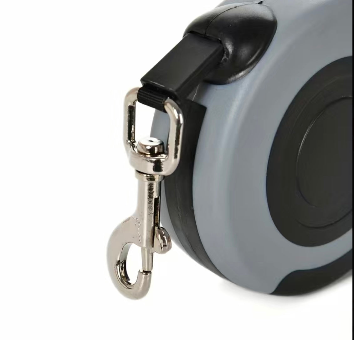 Gray Double Switch Pet Retractable Leash