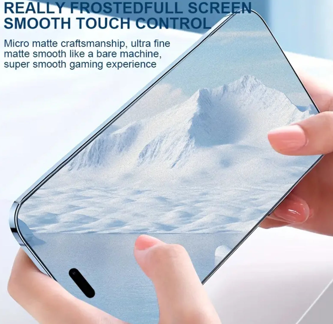 2 Pack Privacy Plus Matte Tempered Glass for iPhone 16 Pro Max