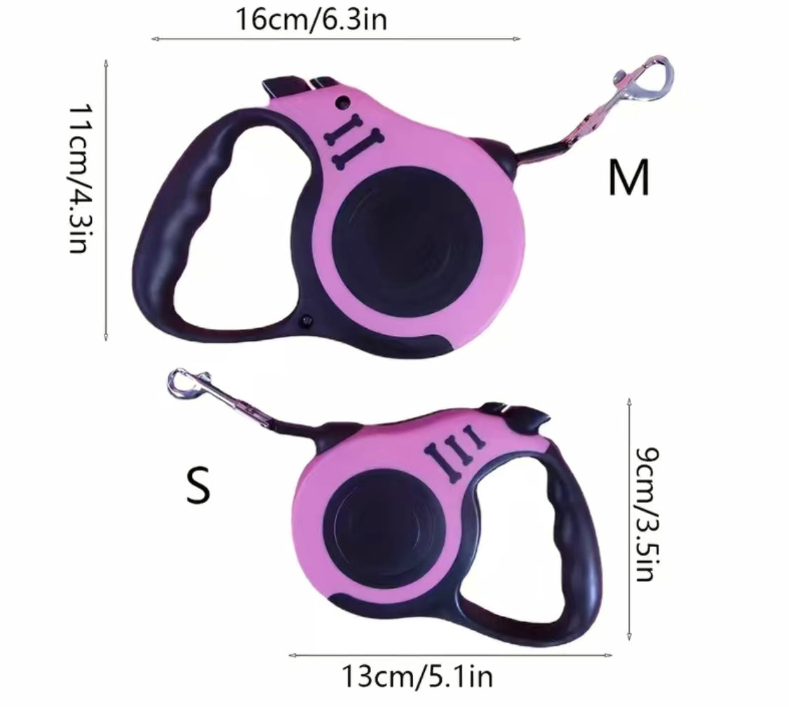 Gray Double Switch Pet Retractable Leash