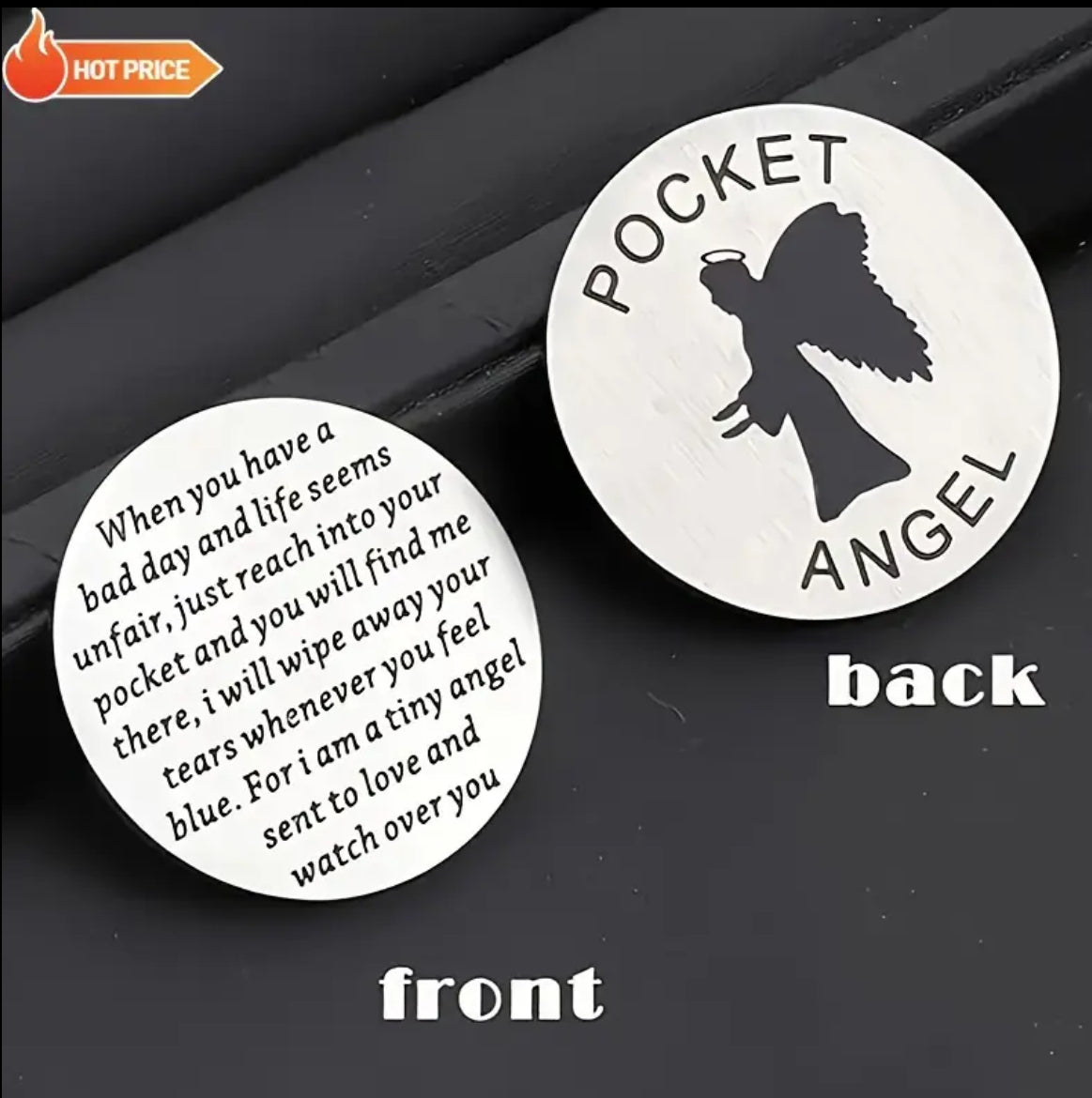 Guardian Angel Pocket Coin With Inspirational Quotes