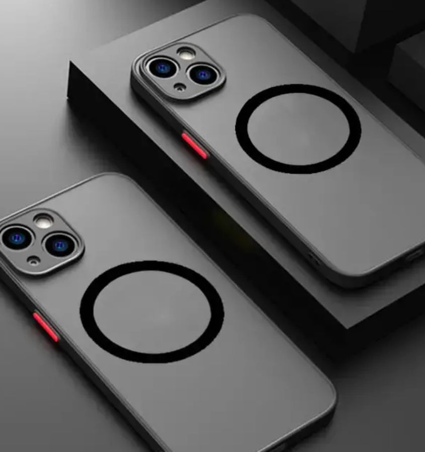 iPhone 16 Pro Blue Luxury Matte Magnetic Bumper Protection Case