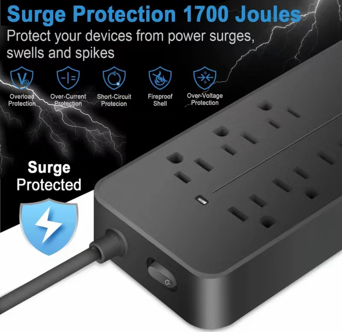 12 in 1 Surge Protector & Power Strip