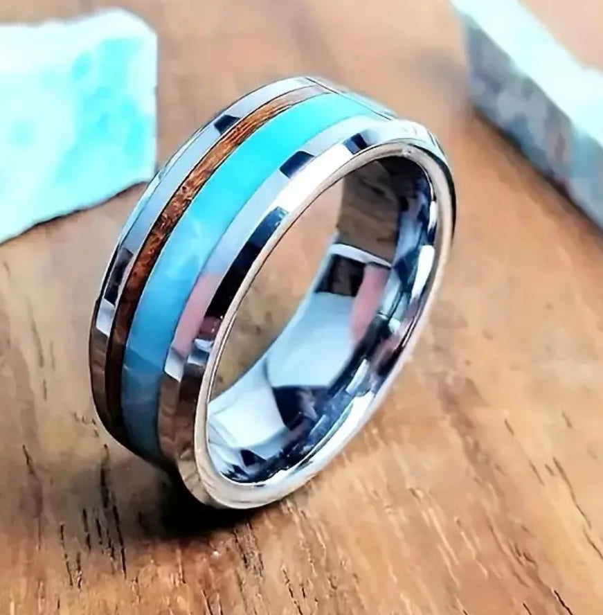 Fashion 8mm Stainless Steel Ring