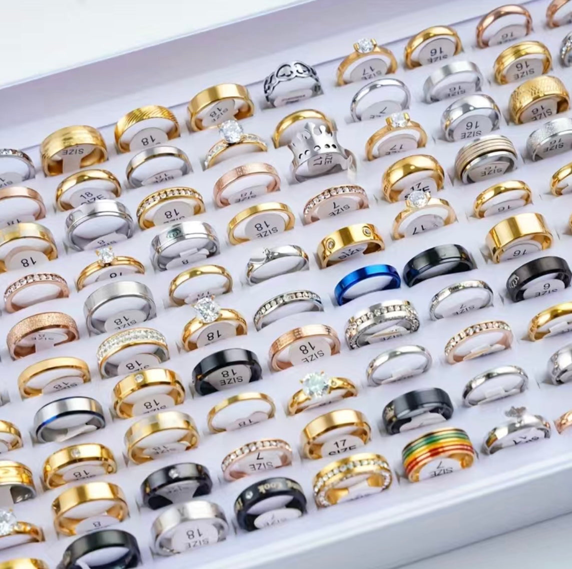 Mystery Ring Jewelry Box (5Rings) Random Rings and Sizes