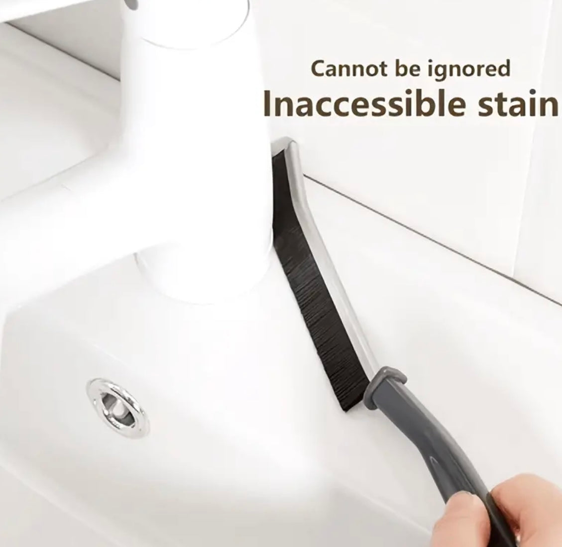 Hard Bristle Crevice Cleaning Brush Great for Multipurpose Deep Cleaning