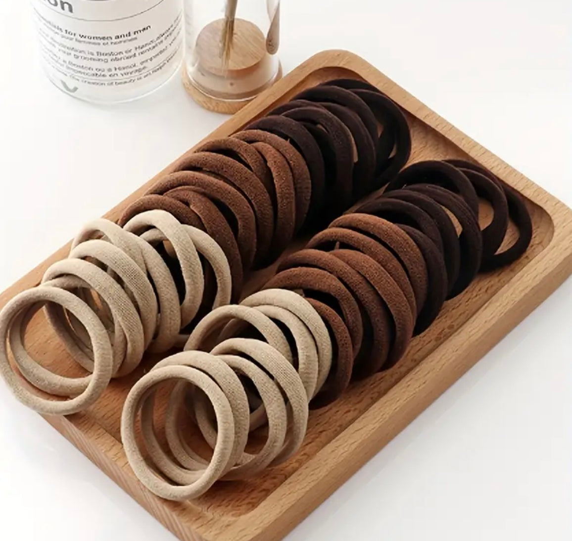 100 pcs Simple Style Elastic Hair Ties