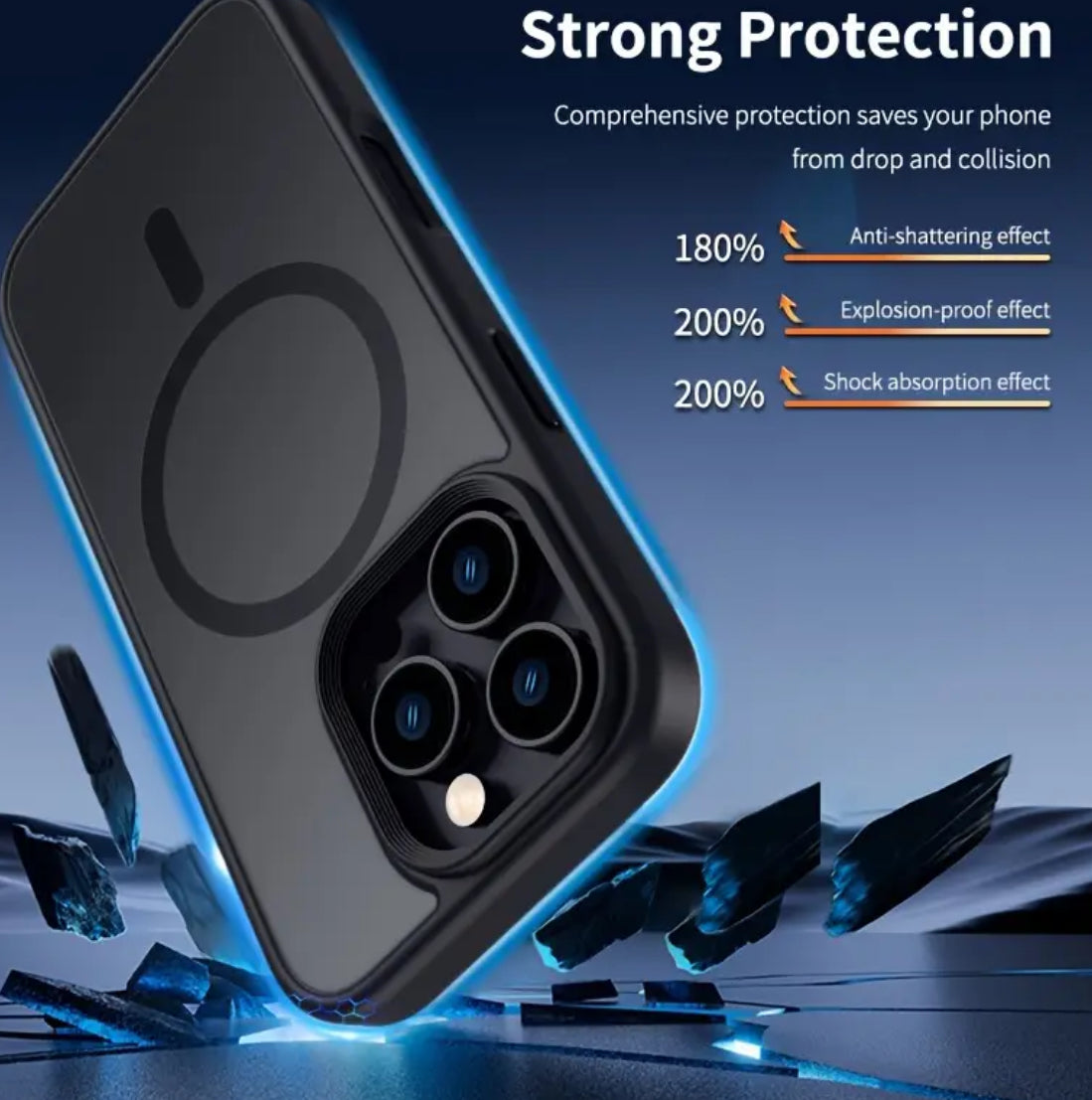 New 2025 iPhone 16 Pro Back Cover Shockproof Phone Case