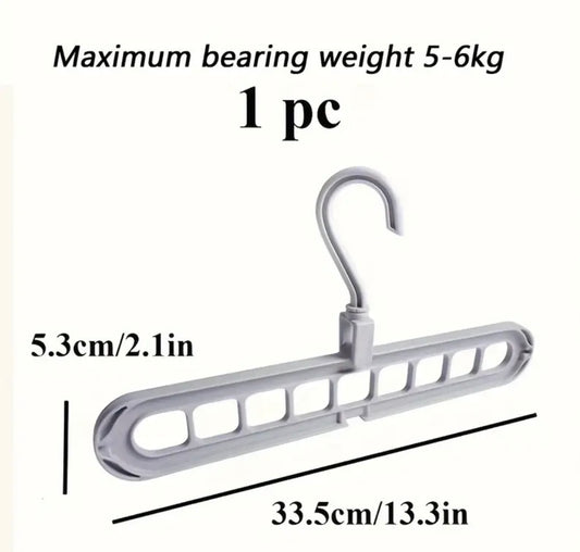 1 pc Multifunctional Clothes Hanger With 9 Holes Great Space Organizer