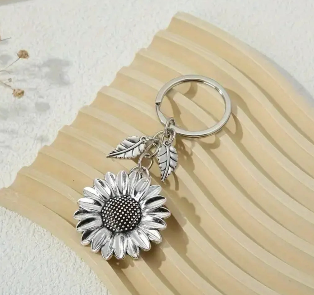 Vintage Boho Style Sunflower Keychain